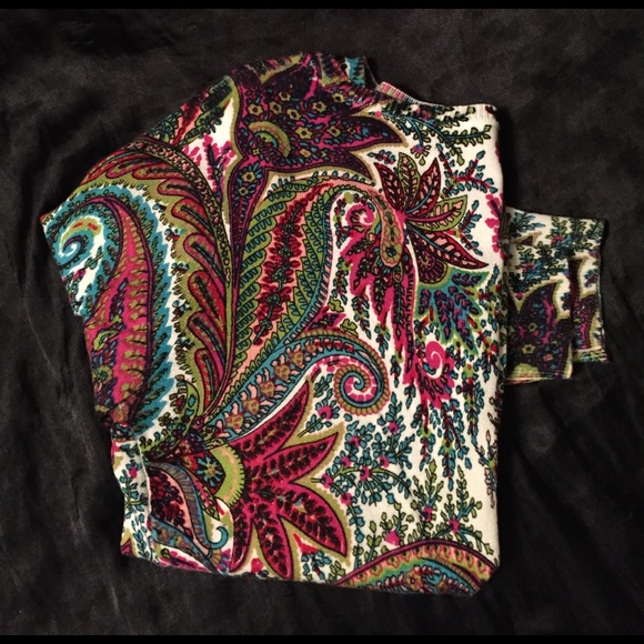 Joseph A Womens Button Front Cardigan Seater Paisley-S - Picture 5 of 6